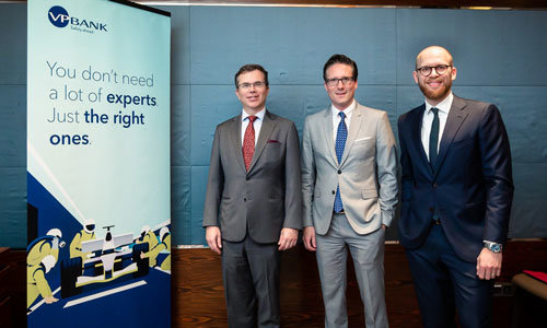 Bruno Morel (CEO of VP Bank Ltd Singapore Branch), Thomas Rupf (Head of Investment Advisory & Treasury Asia) and Dr Felix Brill (CIO of VP Bank Group)