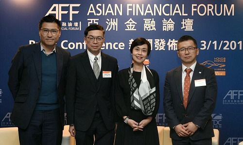 Duncan Chiu, Hong Kong Venture Capital and Private Equity Association; Stephen Liang, HKTDC; Diana Cesar, Chairperson of the AFF, HSBC; James Chang, PwC (from left)