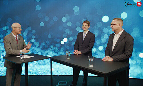 Claude Baumann in conversation with Gérard Piasko and Dan Scott (from left, image: finews.tv)