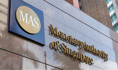 The Monetary Authority of Singapore (MAS) building. (Image:mimisim on Shutterstock)