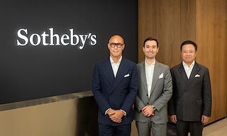 Nicolas Chow, chairman, Asia, Sotheby’s; Nathan Drahi, managing director, Asia, Sotheby’s; and Alvin Kong, executive director, Hongkong Land (from left to right) (Image: Sotheby's)