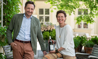 Princess Marie with Wine Maker Stefan Tscheppe. (Image: Courtesy)