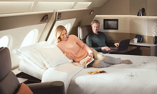 Singapore Airlines, Zurich, luxury, double bed, Asia