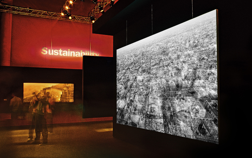 Exhibition view Michael Najjar, the invisible city, 2003-2006, Venice Biennale – 10th International Architecture Exhibition